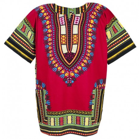 Maglietta Dashiki rosa 