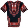 Camiseta Dashiki Roja y Negra