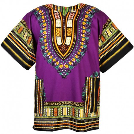 T shirt Dashiki violet