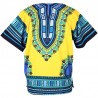 Maglietta Dashiki Gialla e blu 