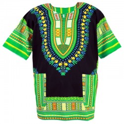 T-shirt Dashiki Vert Yamado