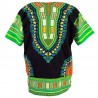 T-shirt Dashiki Vert et noir