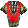 Camiseta Africana Dashiki Roja