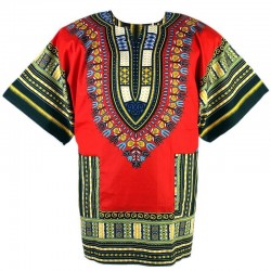 Red Dashiki Shirt for Men & Women
