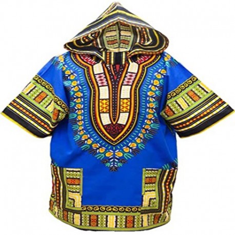 Blue Dashiki hoodie Shirt