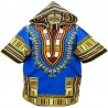 Camiseta Dashiki azul con capucha