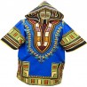 Camiseta Dashiki azul con capucha