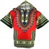 Camiseta Dashiki roja con capucha