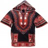 Red and black Dashiki hoodie shirt