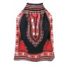 Red and black Dashiki Maxi Skirt
