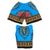 Dashiki Africana blu Bambini | Maglietta e pantaloncini