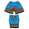 Dashiki azul Niños | Camiseta y pantalones cortos