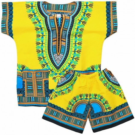 Dashiki Jaune Enfant |T-shirt & Short