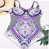 Geometric multicolored swimsuit