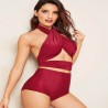 Costume da bagno rosso bordeaux per donna