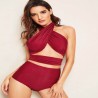 Red burgundy swimsuit for women