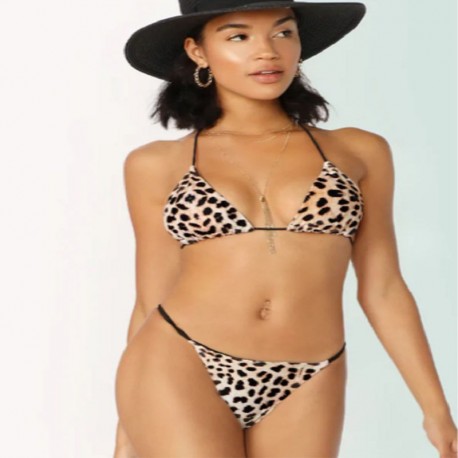 Bikini léopard sexy pour femme