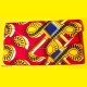 Borsa africana rosso e giallo