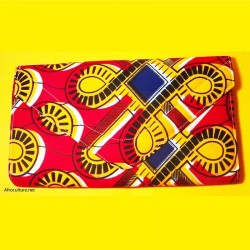 Borsa africana rosso e giallo