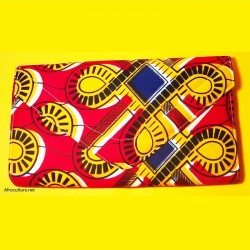 Elegante Bolsa africana roja y amarilla