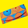 Blue & orange African wax Ankara Print Clutch Bag