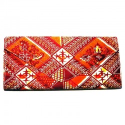 Bohemian chic multicolored clutch bag