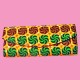 Orange and green African Ankara wax clutch bag