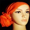 Turbante pañuelo naranja | Accesorio Pelo