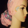 Turbante rosa multicolore | Accessorio per capelli