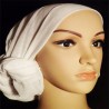 Foulard turban blanc