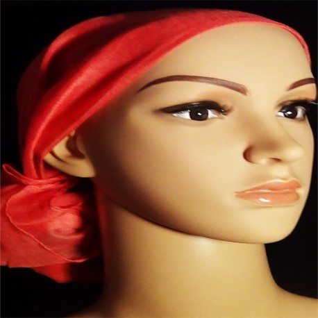 Foulard turban rose fuchsia