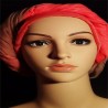 Foulard turban rose fuchsia