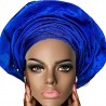 Turbante africano azul nigeriano - Sego Ipele