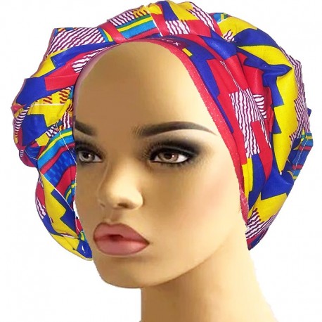 Multicolored Kente headwrap