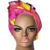 Foulard Kente rose multicolore