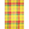 Foulard en madras jaune multicolore