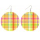 Multicolor madras earrings