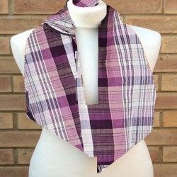 Multicolored purple Madras scarf for women