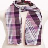 Multicolored purple Madras scarf for men
