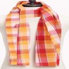 Multicolored orange Madras scarf for men