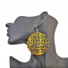 Yellow and blue Ankara style earrings