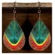 Buy online a green, yellow and red earrings