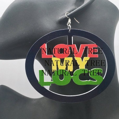 Orecchini rasta "Love my locs"