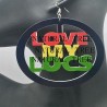 Orecchini rasta "Love my locs"