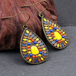 Boucles d'oreilles vintage multicolores