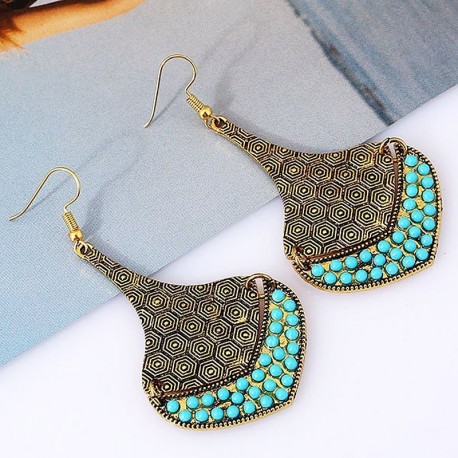 Orecchini vintage oro e verde