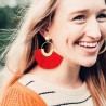 Red tassel earrings