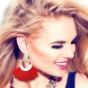Red tassel earrings