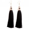 Stylish black tassel earrings for women