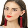 Pendientes rojo burdeos para mujeres